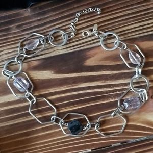 Lia Sophia silver/purple necklace